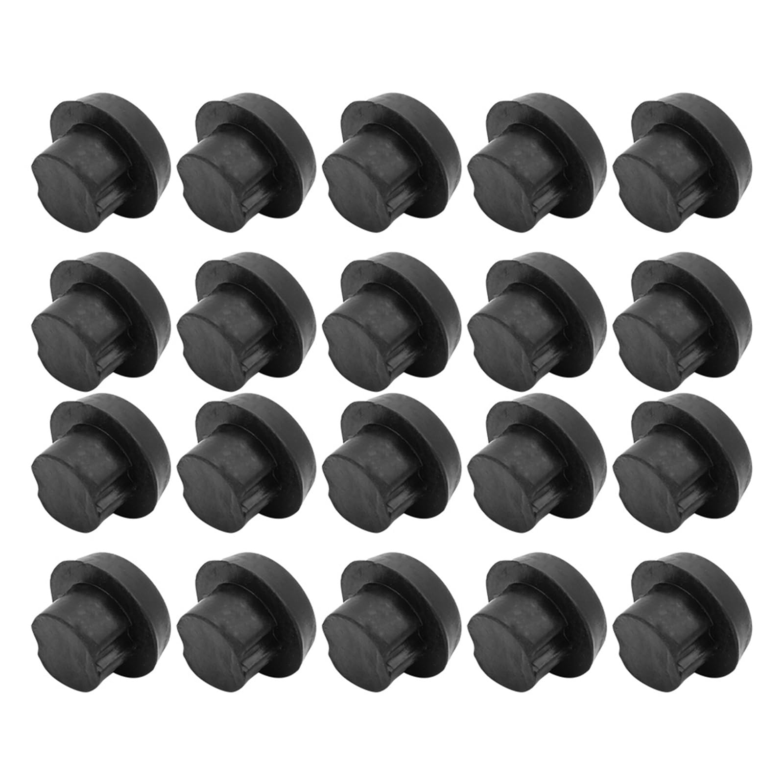 Leapiture 20 Pcs Billiard Cue Bottom Cover Billiard Cue Rubber Plug Billiard Tail Cover Billiard Cue Cover Billiard Cue End Cap Billiard Cue Bumper for Pool Cue Stick Black