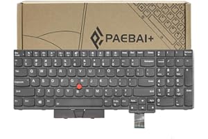 PAEBAI+ Replacement Laptop Keyboard for Lenovo ThinkPad T570 T580 P51S P52S, with Frame Pointer Backlight US Layout