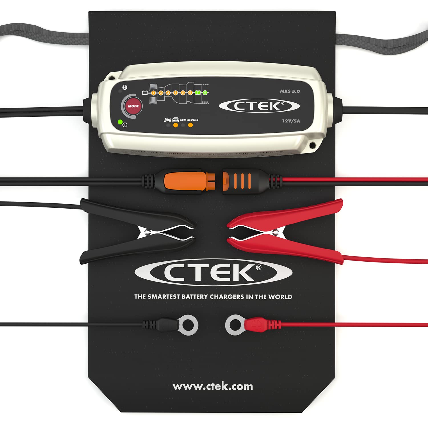 CTEK MXS 5.0, Batterieladegerät 12V, Temperaturkompensation, Intelligentes Ladegerät Autobatterie, Ladegerät Auto Und Motorrad, Batteriepfleger Mit Rekonditionierungsmodus Und AGM-Option 2