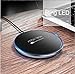 Attom Tech Wireless Charger Qi for iPhone X 8 Plus, Aluminum Qi Wireless Charging Pad Station Mat Base 7.5W for Samsung Galaxy S8,S7,S6,Edge,iPhone X, 8, 8 Plus,7, Nexus, HTC, Nokia, LG G6 (Black)