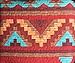 Western Southwestern Native American Tribal Navajo Design Multicolor TurquoiseRed Orange Brown Bedspread Quilt Set (King / Cal-King)