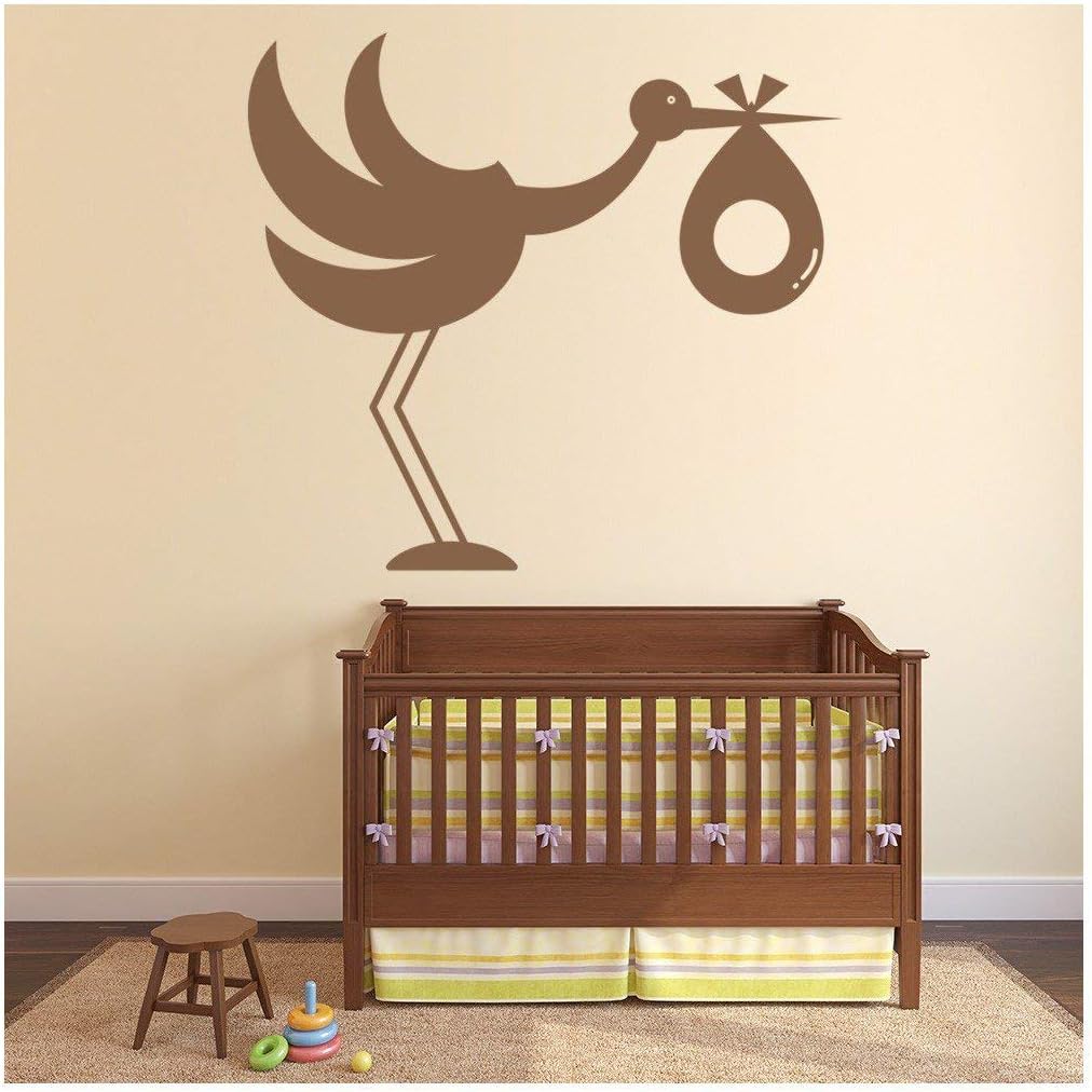azutura Stork Baby Shower Wall Sticker available in 5 Sizes and 25 Colours Ice Blue