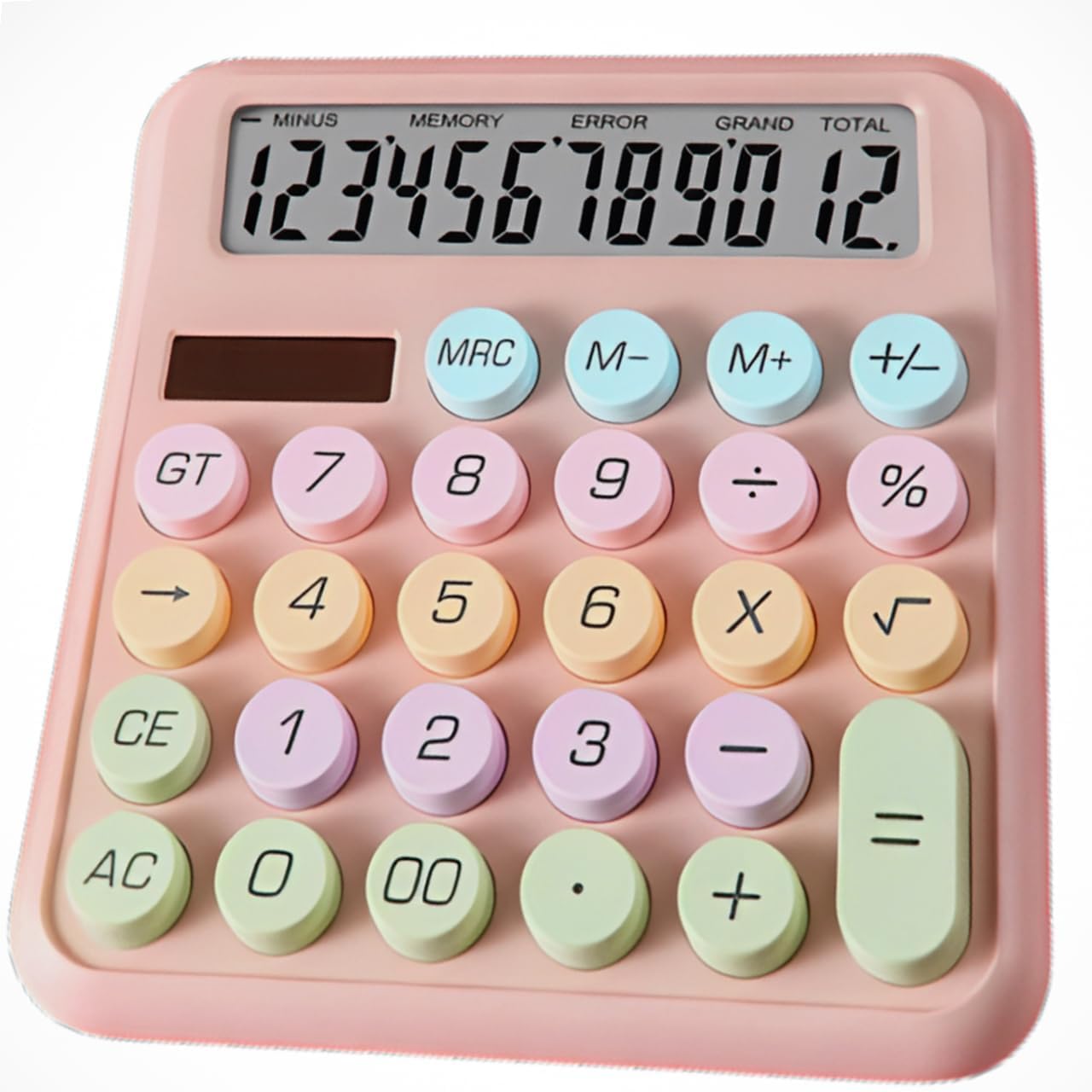 Desktop Calculator Cute Candy Color - 12 Digit Standard Basic-Calculator, Cute Color Design, As a Gift for Colleagues, Kids,Classmates (Tawny)