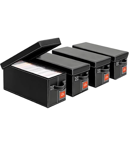 Amazon.com: yoyobubu DVD Storage Box – Black Faux Leather DVD Case
