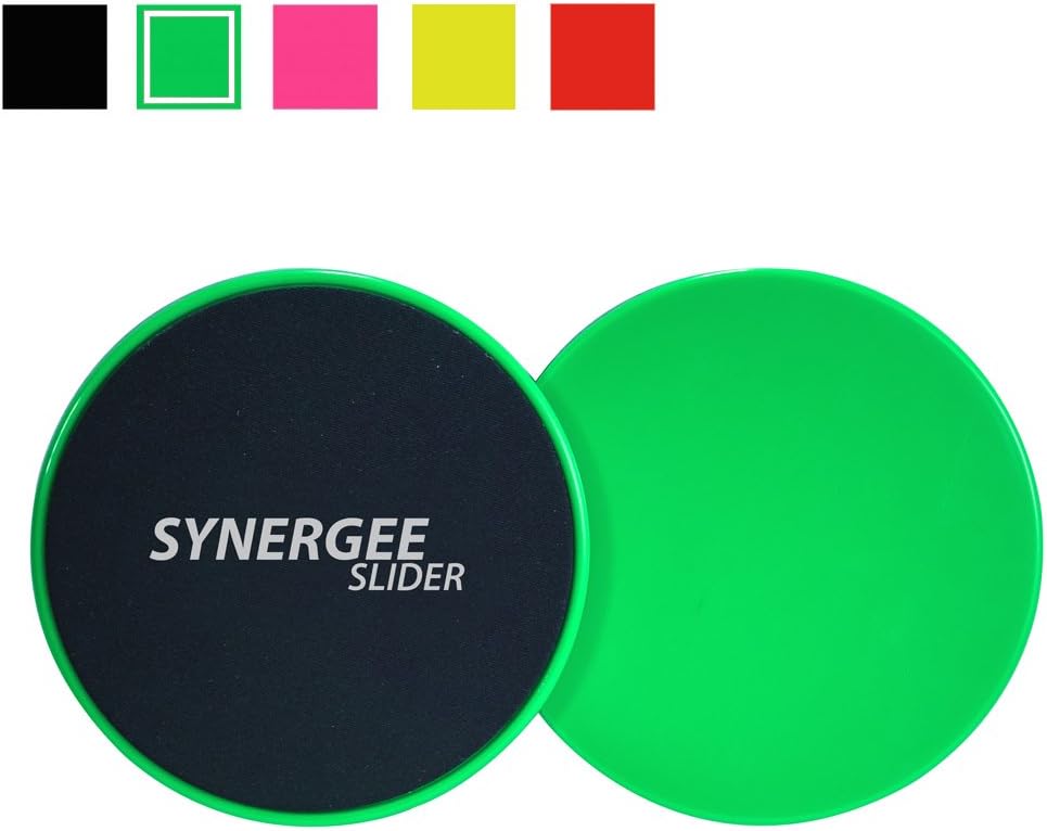 Synergee Jet Black Gliding Discs Core Sliders. Dual Sided Use on Carpet or Hardwood Floors. Abdominal Exercise Equipment : Sports & Outdoors