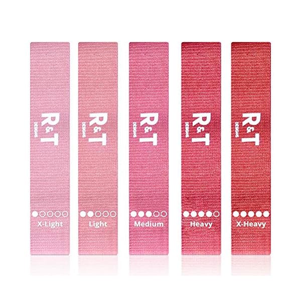 RT-Designs-Fabric-Exercise-Bands-5-Level-Resistance-Band-Set-Non-Slip-Fitness-Accessories-with-Drawstring-Travel-Storage-Bag-Resistance-Exerciser-Loop-Belts-Portable-Home-Workout-Essentials R&T Designs Fabric Exercise Bands - 5-Level Resistance Band Set - Non-Slip Fitness Accessories with Drawstring Travel…