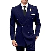 Hipfun Men Suits Slim Fit 2 Piece Suit for Wedding Peak Lapel Suit Jacket Pants Set Business Formal Suits Prom Tuxedos