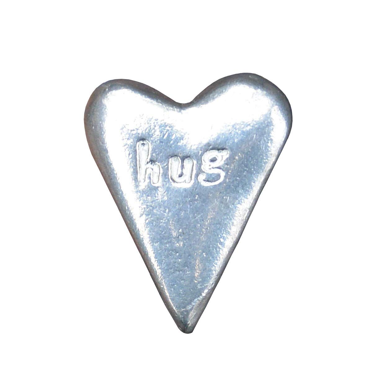 Pocket Hug Gift, Tiny Hug Token, Little Hug Keepsake, Thinking of You Gift, Handmade in Fine Pewter by William Sturt, Presented in Pretty Organza Bag.