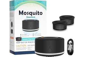 VIRINE Mosquito Repellent Outdoor Patio Rechargeable Mosquito Repeller Indoor 30 ft Mosquito Free Protection Mosquito Repellant Device Camping Hiking Outing (Black)
