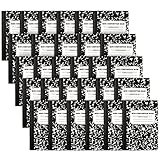 Mini Composition Notebook, Cute 30 Pack Black