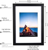 Scholar Tree A4 Frame 4 Pack Black Wooden Frame with Mount and Easel view 3