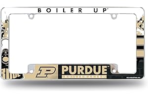 Rico Industries NCAA Standard 12" x 6" Chrome All Over Automotive License Plate Frame for Car/Truck/SUV (P-Q-R Schools)