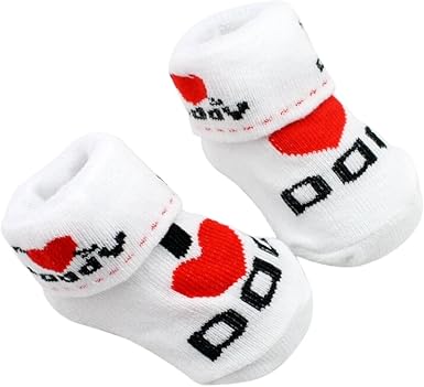 dad and baby socks