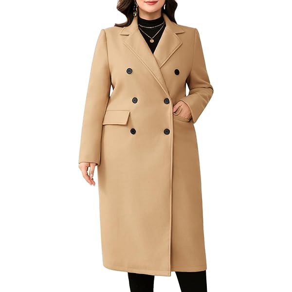 Amazon.com: JEKE-DG Men's Double-Breasted Pea Coat Windproof Lapel