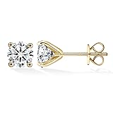 Moissanite Stud Earrings, 2ct Diamond Earrings 18K