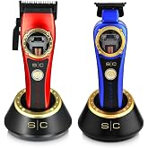 STYLECRAFT Instinct Professional Vector Motor Cordless Hair Clipper &amp; Trimmer with Intuitive Torque Control Holiday Gift Bundle