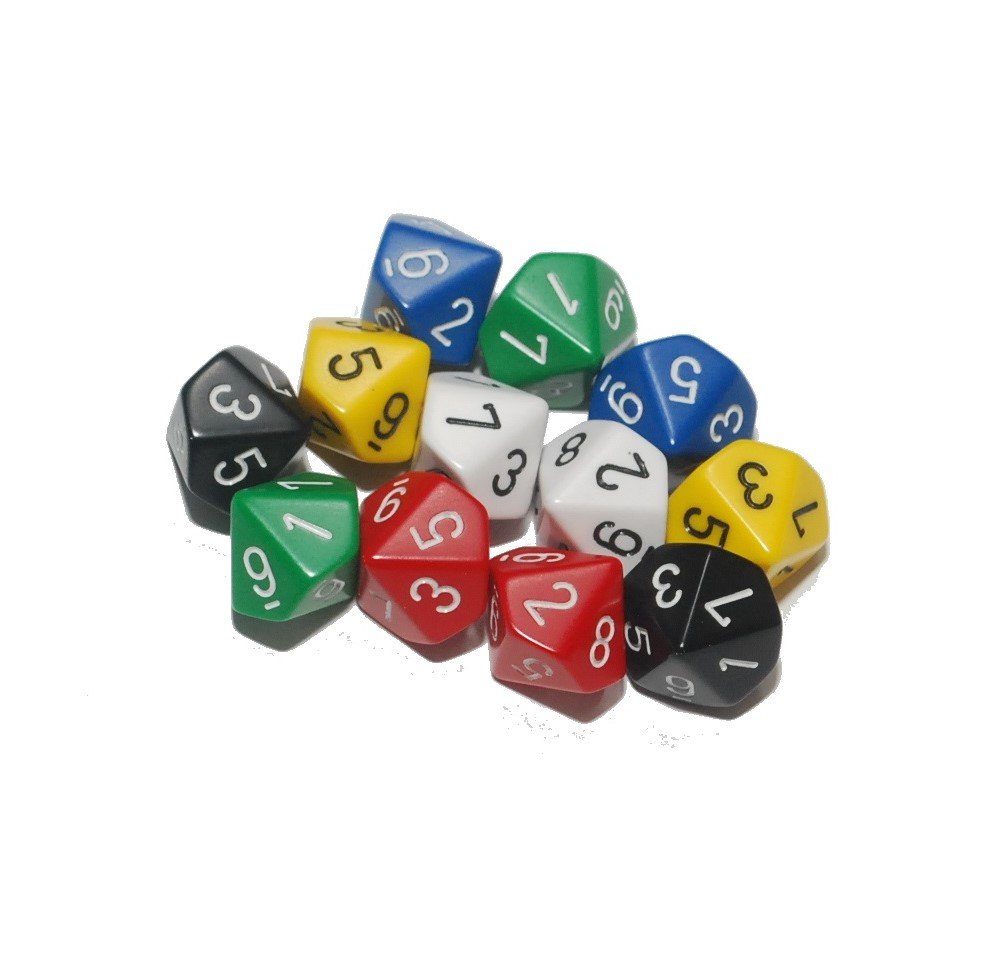 10-sided dice Pack of 12