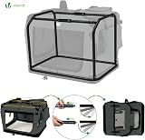 VOUNOT Pet Carrier Bag Portable Foldable Dog Cat Travel Carrier 3 Doors Grey view 7