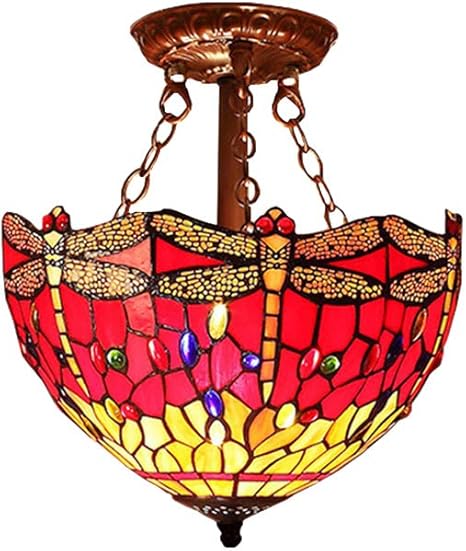12 Inch Ceiling Light Retro Dragonfly Bedroom Ceiling Light