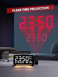 Projection Alarm Clock for Bedroom, Digital Clock