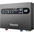 Ranein 8kW Tankless Electric Water Heater, 240V on Demand Instant Endless Water Heater with LED Temperature Display for Bathroom and Kitchen sink