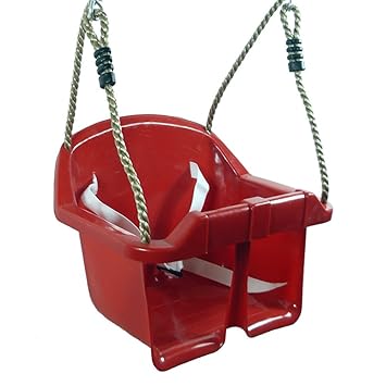 WICKEY Baby-Schaukel Kunststoff Schaukelsitz Babysitz Baby-Schaukelsitz, rot, Kunststoff