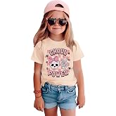 GLIGLITTR Toddler Baby Girls Halloween Shirt Ghoul Power Skull Tshirt Cute Skeleton Hand Tee Tops Spooky Season Fall Clothes