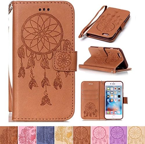iPhone 6 Case, iPhone 6S Case, Firefish Kickstand Flip Folio [Card Slots] Wallet Cover Dual Layer Shell with [Magnetic Closure] [Wrist Strap] Protective Case for Apple iPhone 6/6S 4.7"- Net-B