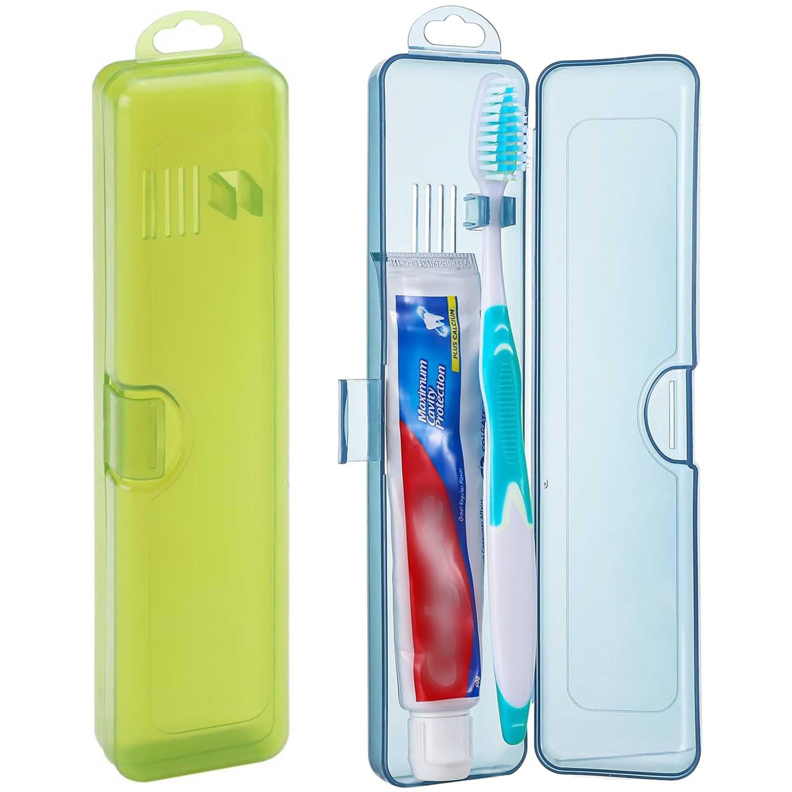 Photo 1 of 2 Packs Toothbrush Travel Case, Breathable Toothbrush Travel Holders, Compact Portable Toothbrush Holder for Travel, Vacation, Camping, Gym, Business Trips, Office, Cruise