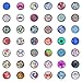 Souarts Mixed Snap Button Jewelry Charms Pack of 12pcs