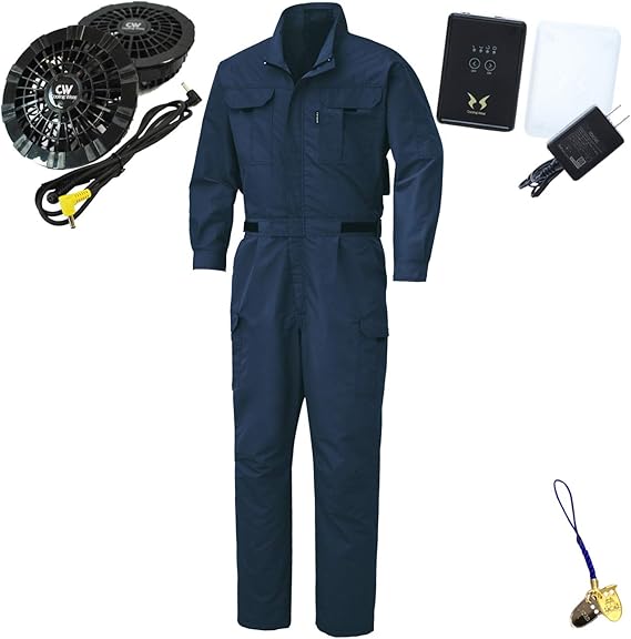 Amazon Co Jp 空調服 つなぎ ツナギ服 年新商品 サンエス ファン部分脇仕様 日本製バッテリー Rd90j レギュラーファン Scf305 ストラップ付 099 Ku946 6 ス 服 ファッション小物