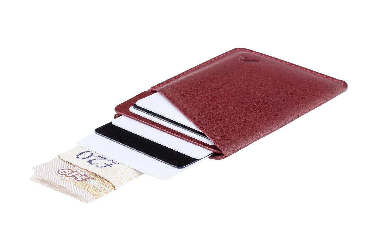 A-SLIM Minimalist Card Holder, Super Slim Leather Card Wallet, Front Pocket Wallet, Upright/Vertical Cardholder