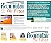 Accumulair Emerald 10x30x1 (9.75x29.75) MERV 6 Air Filter/Furnace Filters (4 pack)