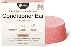 The Earthling Co. Conditioner Bar - Promote Hair Growth, Strengthen & Moisturize All Hair Types - Paraben & Sulfate Free formula with Natural Ingredients for Dry Hair (Vanilla Coconut, 1.8 oz)