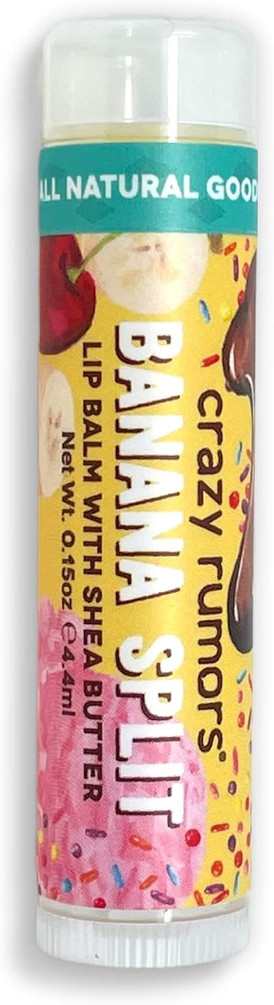 Crazy Rumors Banana Split Lip Balm Stick 4g Natural Vegan Dry Lips
