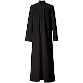 GraduatePro Clergy Roman Cassock Adults Priest Robe Liturgical Vestment Preacher Altar Server Style Single Breasted 3 Colors