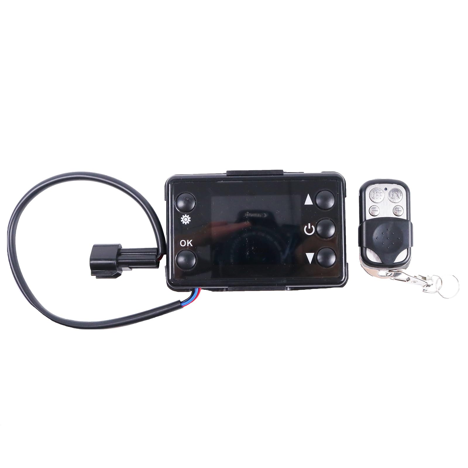 Photo 1 of ZTUOAUMA 12V 24V LCD Monitor Controller Thermostat Switch with 4-Button Remote Control for 2KW 3KW 5KW 8KW Diesel Parking Heater Air Heaters