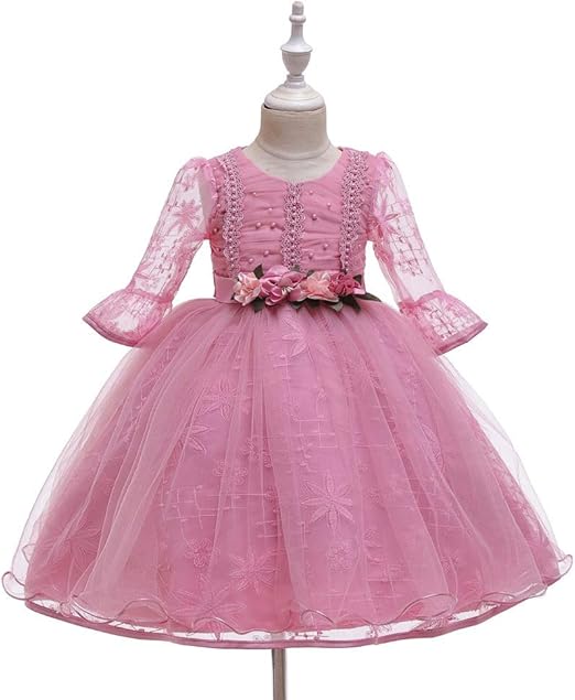 dark pink flower girl dresses