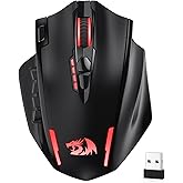Redragon M913 MAX Wireless Gaming Mouse, 26000 DPI MMO Optical Mouse with 16 Programmable Buttons, BT & 2.4G Wireless, Softwa