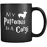 My Patronus is a Corgi Mug in Black - Corgi Gift
