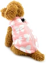 SMALLLEE_LUCKY_STORE Small Dog Coat Harness Jacket Pink XS with D-ring view 7