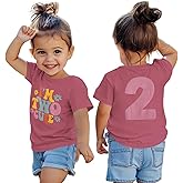 KEKEMI Birthday Shirt for Toddler Girl I’M Two Cute Birthday Girl T-Shirt 2T B-Day Party Outfit Short Sleeve Tee Tops Clothes