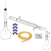 Deschem 500ml,24/40,Glass Distillation Apparatus,New Lab Glassware Kit for Essential Oils and Aqueous Extract
