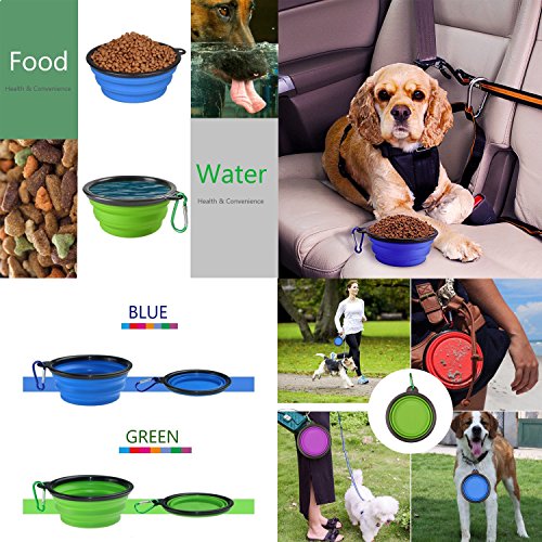 Miaowoof Dog Food Storage Container, Wellood Pet/Cat Food Storage Bin with 2-Pack Collapsible Dog Bowl for Home Outdoor Travel. - Thumbnail 2