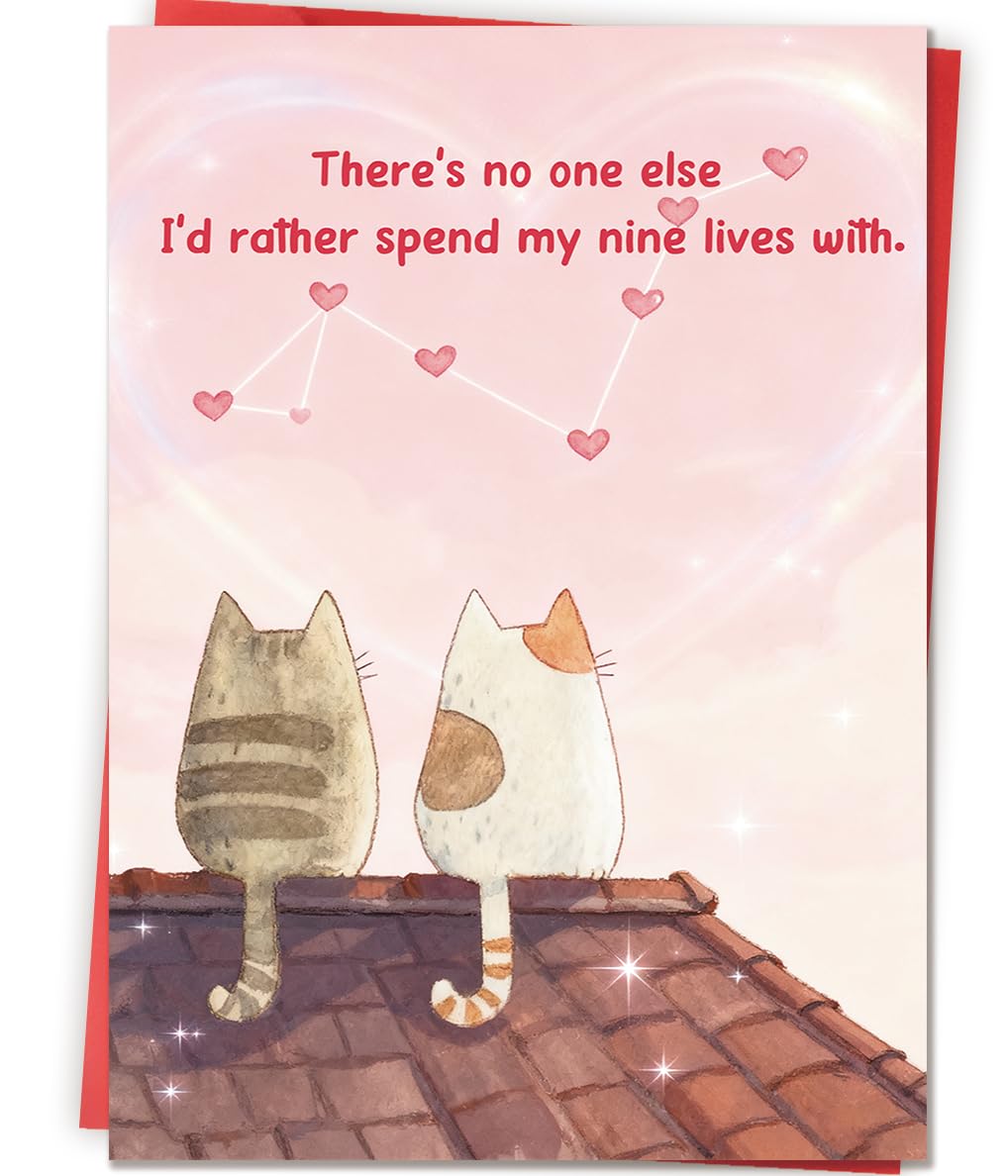Photo 1 of ****** 2 PACK*****Londue Funny Valentines Day Cards, Romantic Cat Valentines Day Gifts for Him Her Men Women