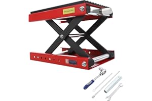 Motorcycle Lift Jack, 1200 LBS Heavy Duty Scissor Stand with Wide Deck & Safety Pin, Thickened Rubber Pad for Dirt Bikes, Atv