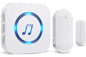 SanJie Door Sensor Chime for Door Opens, Door Entry Chime for Business/Home/Office/Store,500 FT Range,26 Chimes 5 Adjustable 