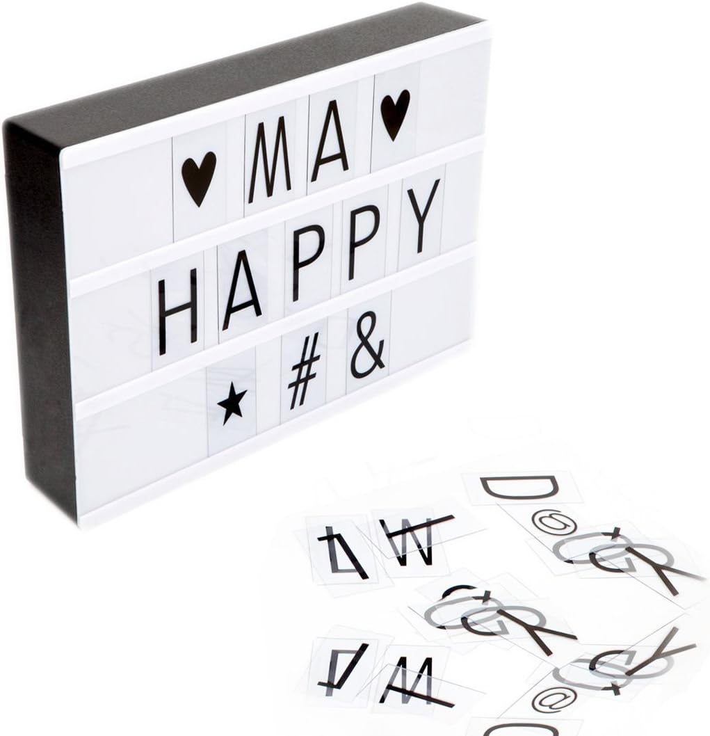DIY letras luz de humor, amzstar cinemática luz caja con ...