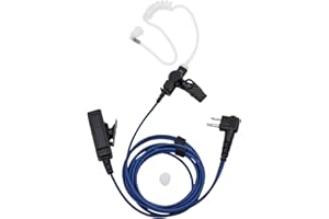 abcGoodefg 2 Pin Acoustic Tube Surveillance Earpiece Headset PTT Mic for Motorola 2 Way Radio CP200,CP185, CP200D, GP300,CLS1