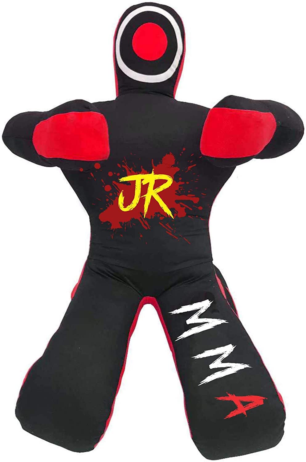 MMA Practice Dummy (Sitting Position) for Boxing, Fighting, Throwing, Grappling, Karate, jiu-Jitsu, Wrestling Training - UNFILLED (Black Canvas, 70" (Inches))